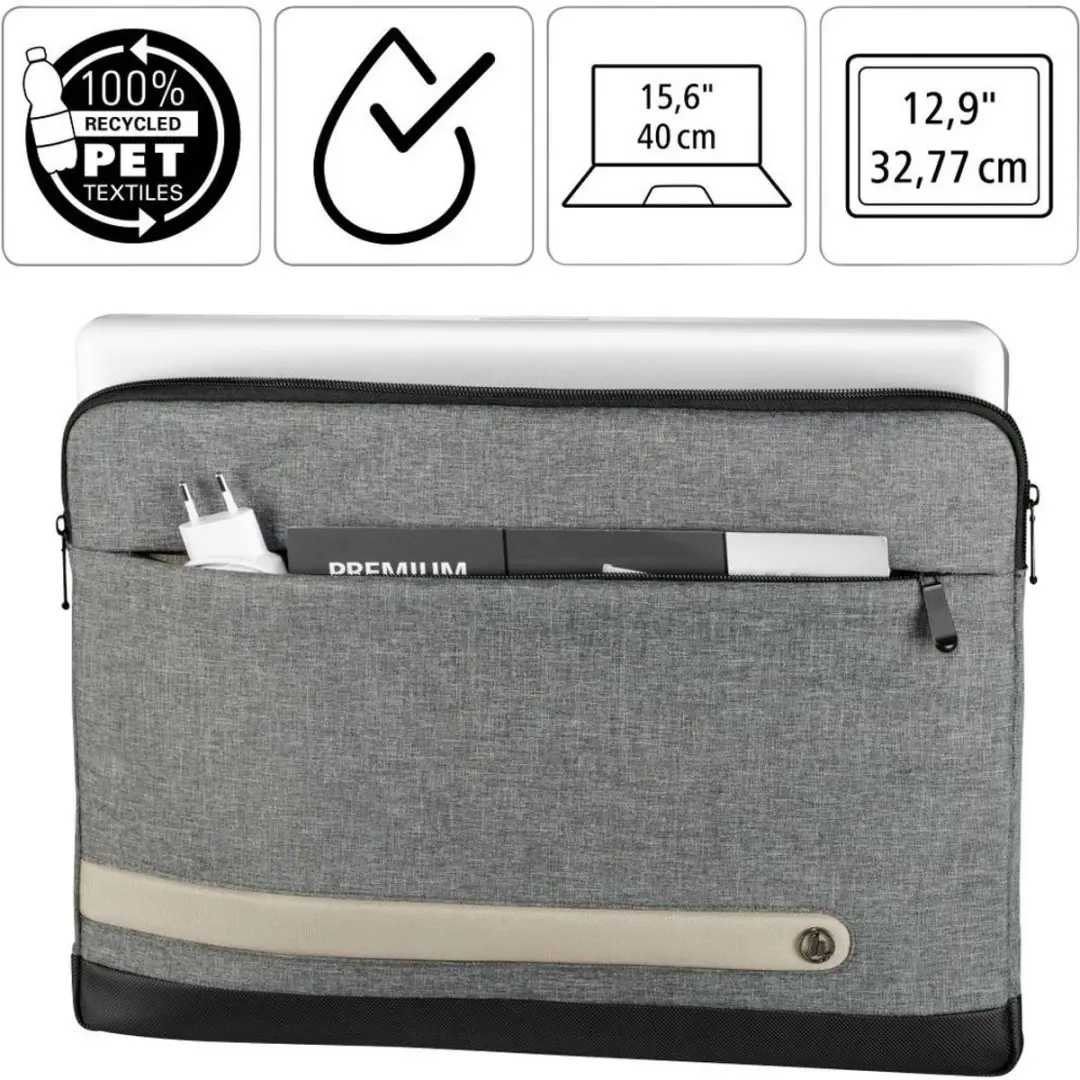 Hama Terra Laptopsleeve 15,6" - Grijs - MPN 00196603