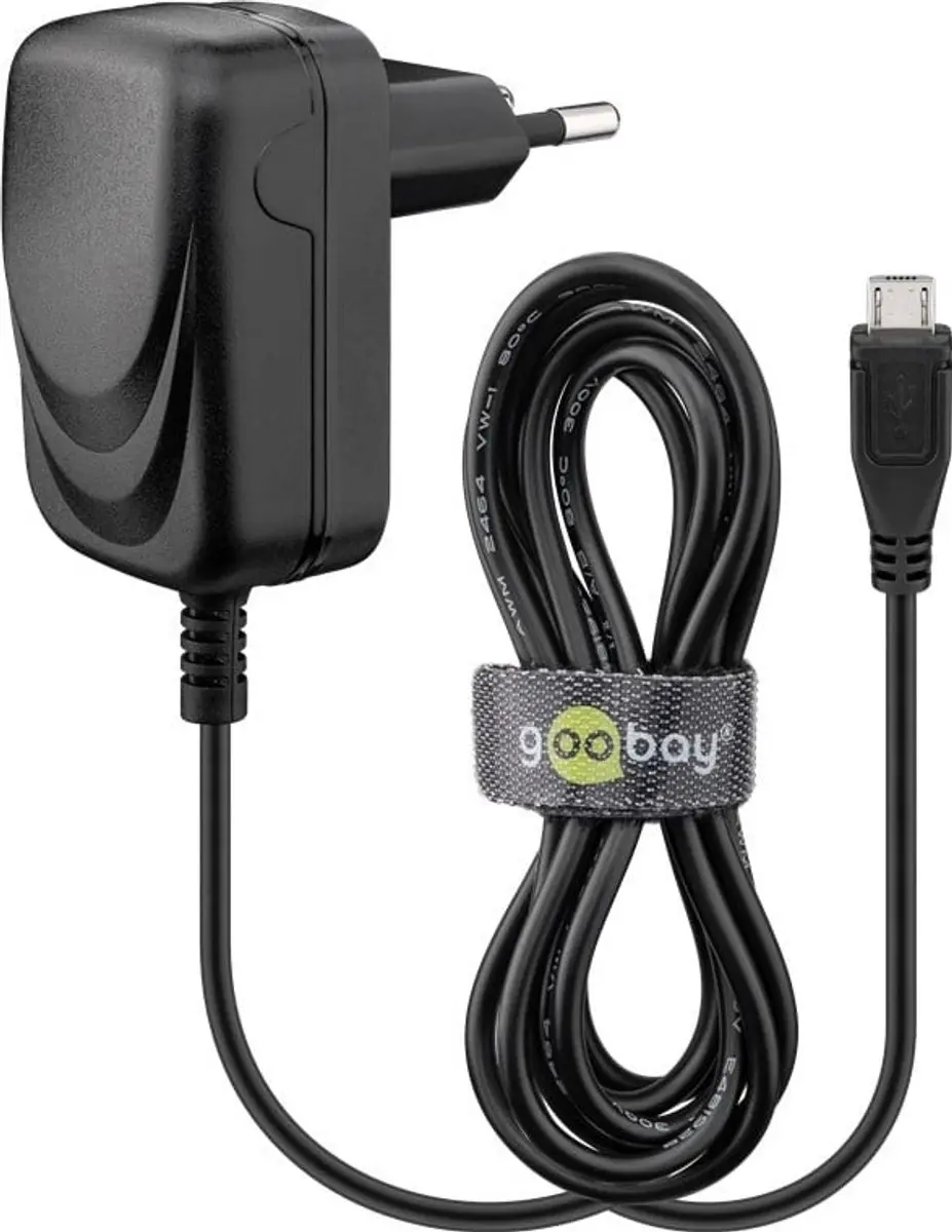 Goobay 45296 USB Lader 15W - Micro USB Kabel 1m Zwart