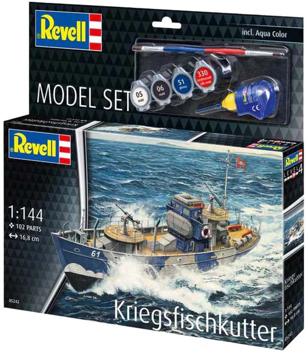 Revell 65242 Kriegsfischkutter Modelbouwpakket - 1:144 - Multi