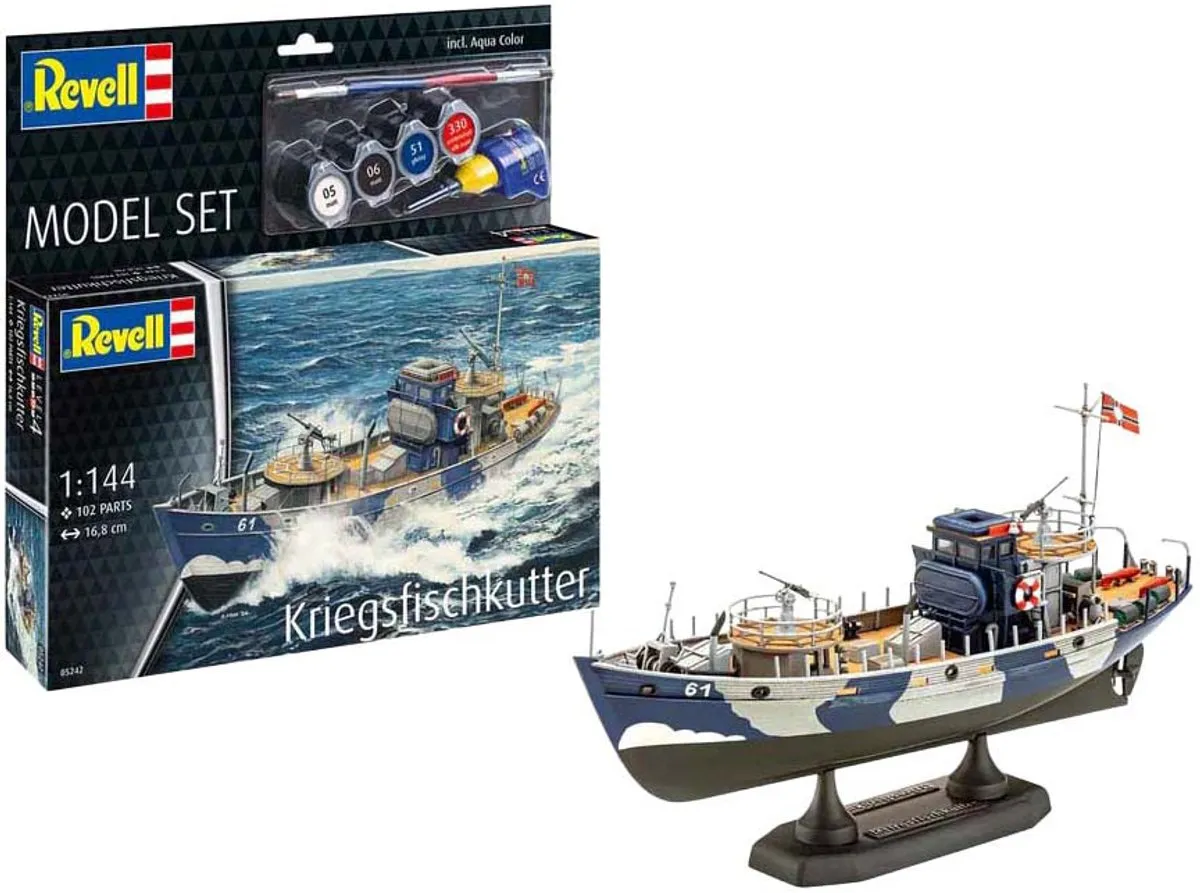 Revell 65242 Kriegsfischkutter Modelbouwpakket - 1:144 - Multi
