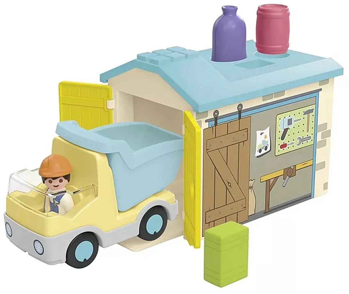 Playmobil Junior Werkman Sorteer-Garage 71686 - Multicolor