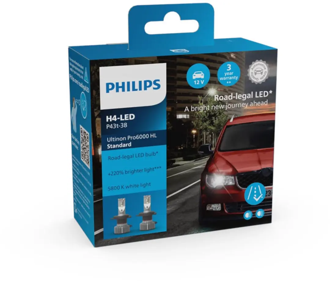 Philips Ultinon Pro6000 HL H4 LED Standard set 11342U60SX2