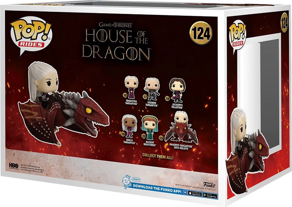 Funko Pop Rides House of the Dragon Rhaenys Targaryen met Meleys #124