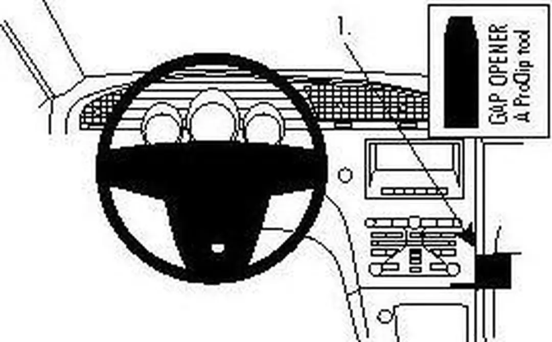 Brodit ProClip houder geschikt voor Saab 9-5 2011-2012 Angled mount