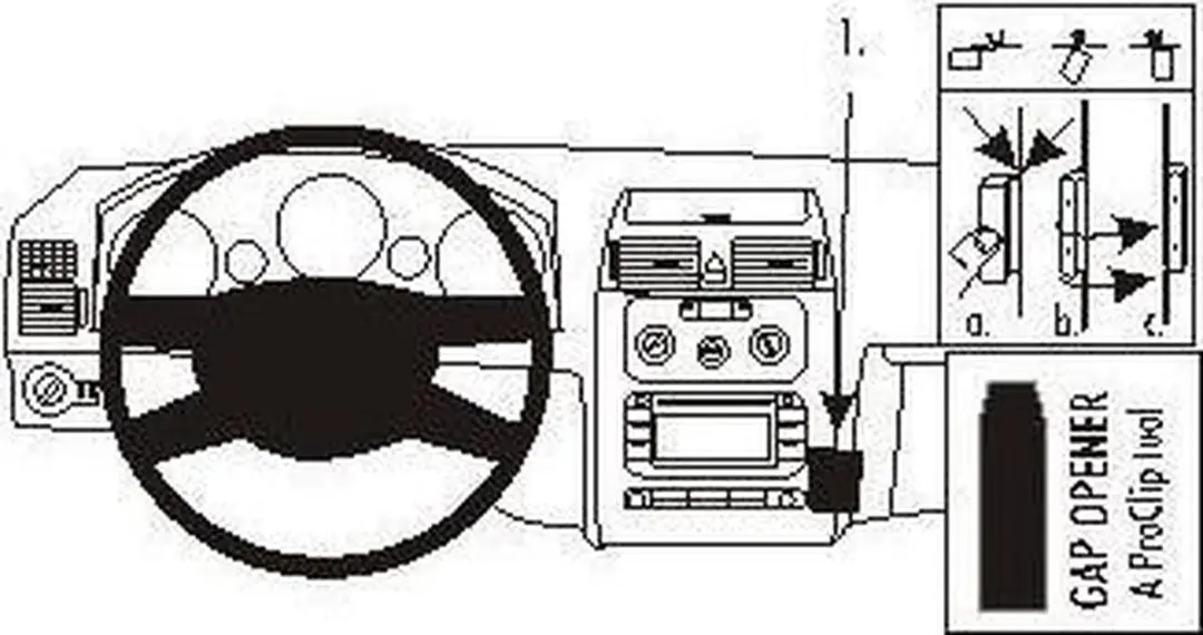 Brodit ProClip houder geschikt voor Volkswagen Touran 2003-2015 Angled mount, La