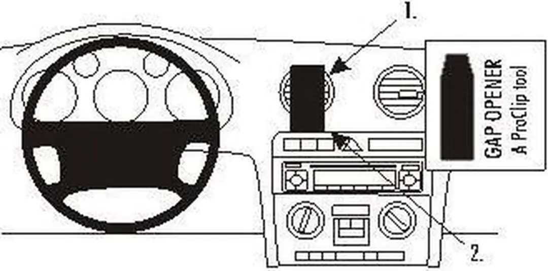 Brodit ProClip houder geschikt voor Audi A3 2003-2006/ S3 2003-2007 Center mount