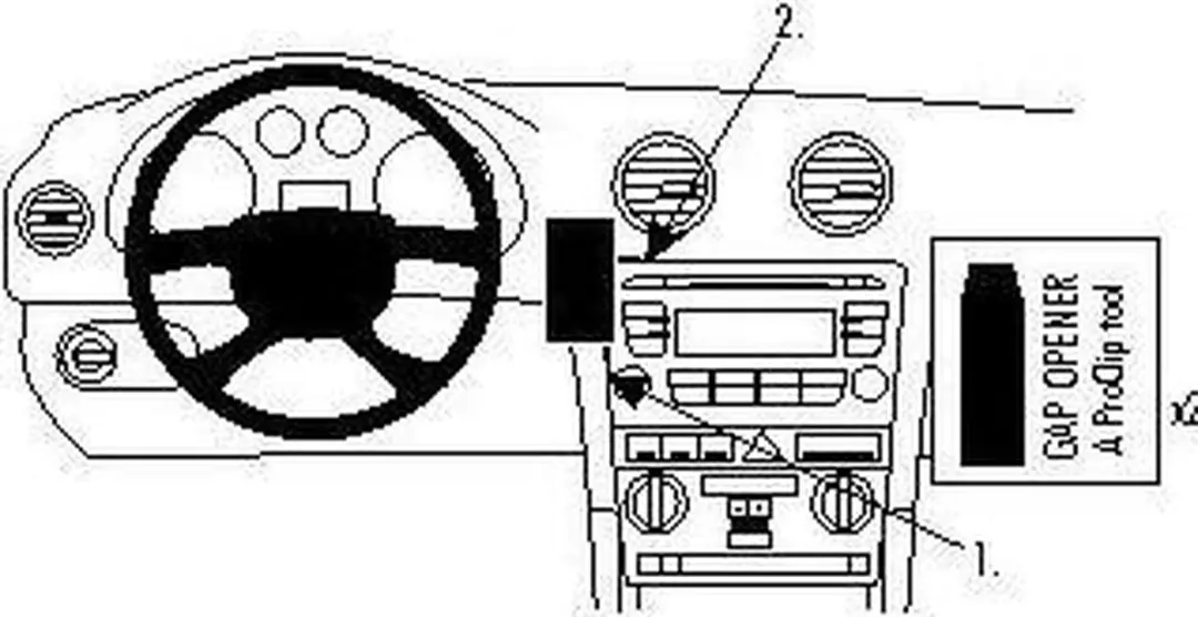 Brodit ProClip houder geschikt voor Audi A3 2007-2014 /S3 2007-2013 Center mount