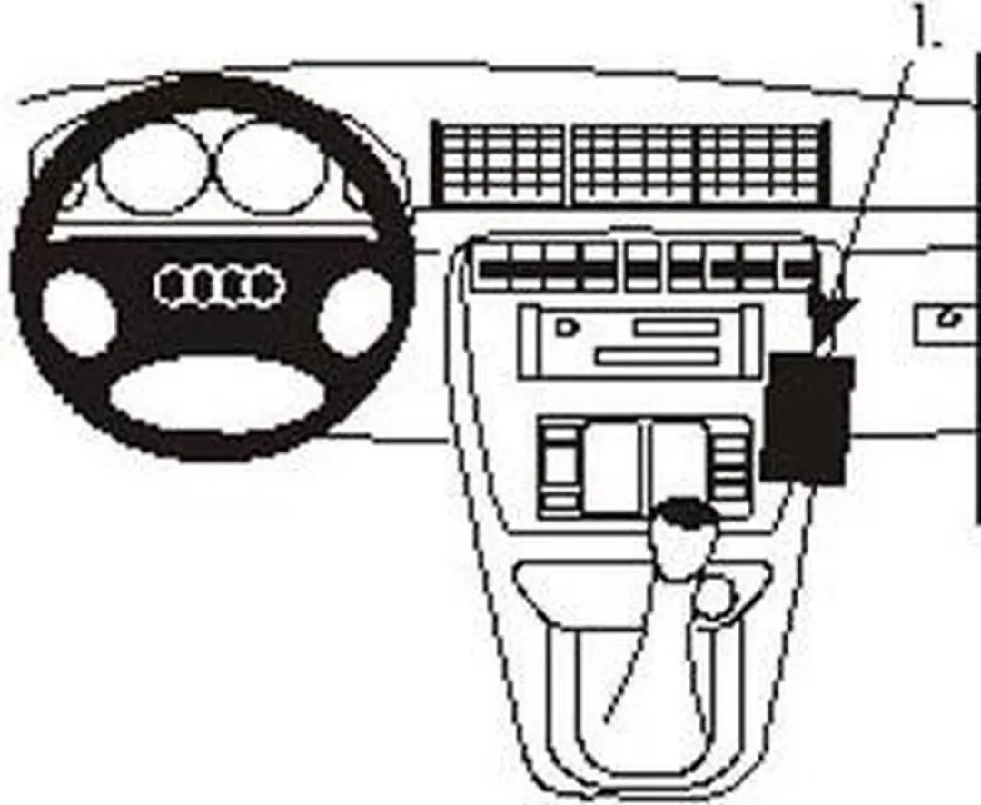 Brodit ProClip houder geschikt voor Audi A4/ S4/ 1995-1999 Angled mount