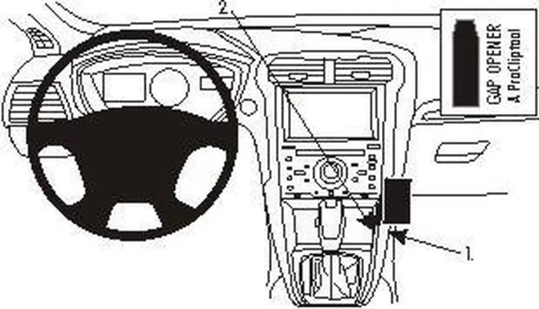 Brodit ProClip houder geschikt voor Ford Mondeo 2015-2018 Angled mount