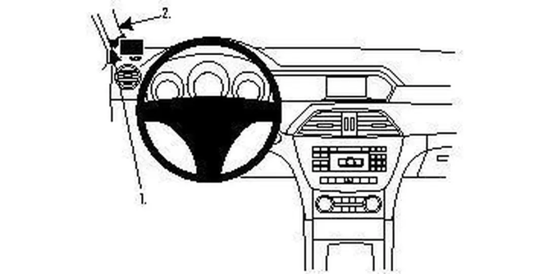 Brodit ProClip houder geschikt voor Mercedes Benz C-Klasse (180-320) 2011-2014 L