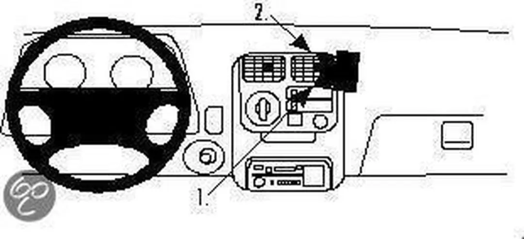 Brodit ProClip houder geschikt voor Suzuki Alto 1997-2002 Angled mount