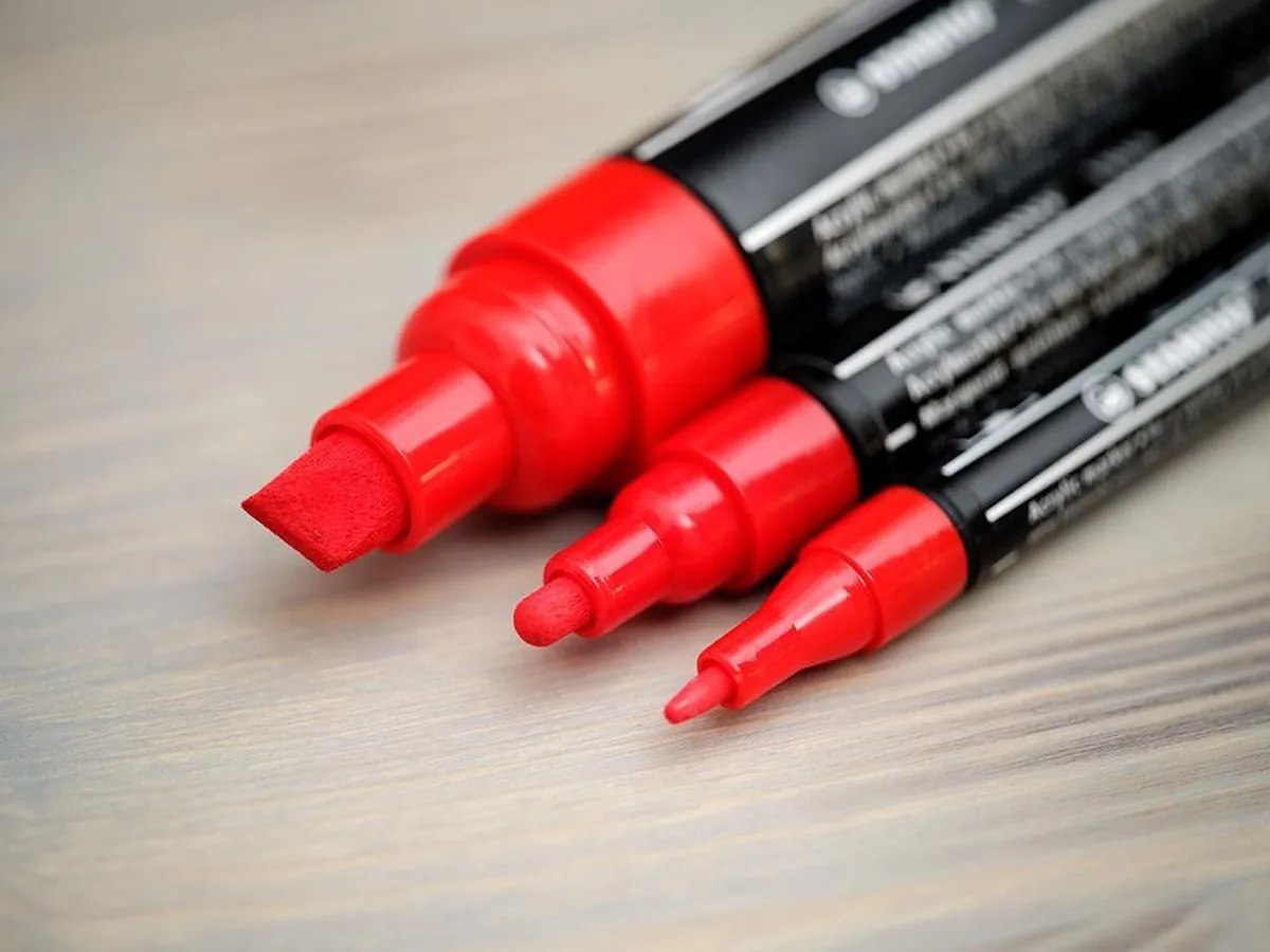 STABILO FREE T800C Acryl Marker - Schuine Punt 4-10mm - 5 Stuks