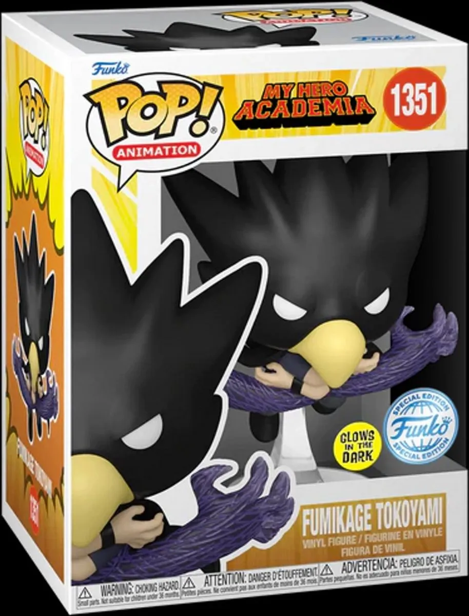 Funko Pop! My Hero Academia Fumikage Tokoyami #1351 Glow in the Dark