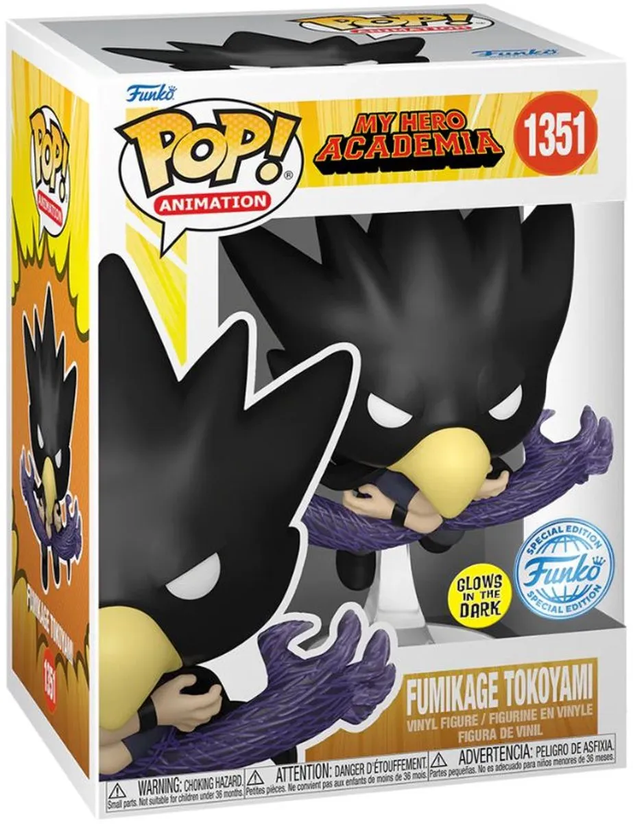 Funko Pop! My Hero Academia Fumikage Tokoyami #1351 Glow in the Dark