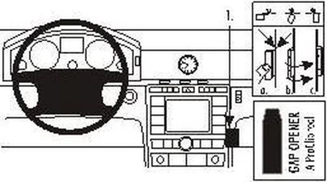Brodit ProClip houder geschikt voor Volkswagen Phaeton 2003-2010 Angled mount