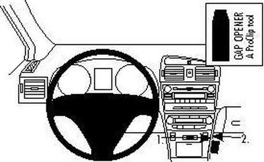 Brodit ProClip houder geschikt voor Toyota Avensis 2009-2015 Angled mount
