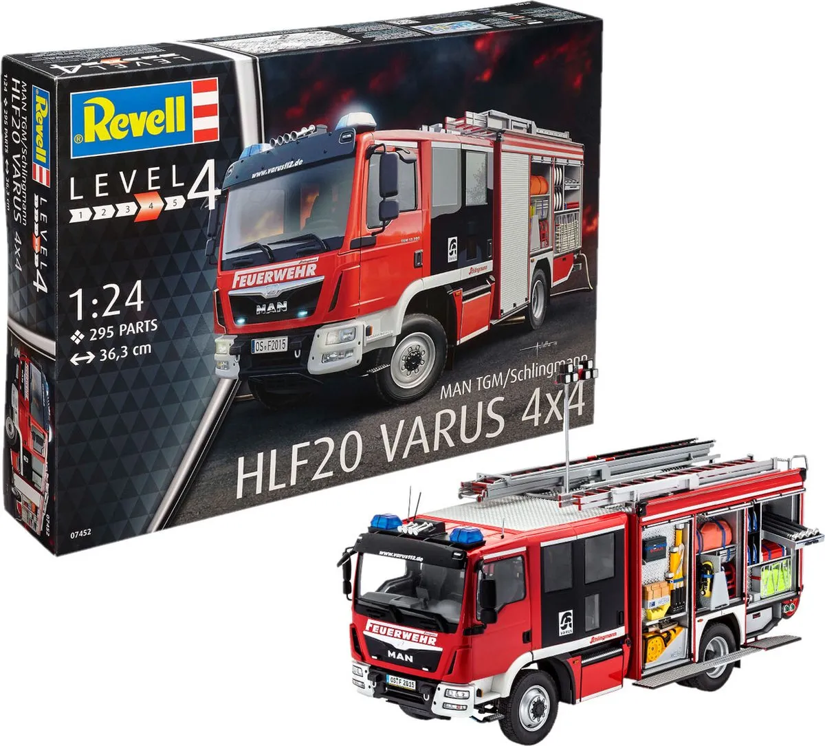 Revell 07452 Schlingmann HLF 20 VARUS Fire Truck Modelbouwpakket 1:24