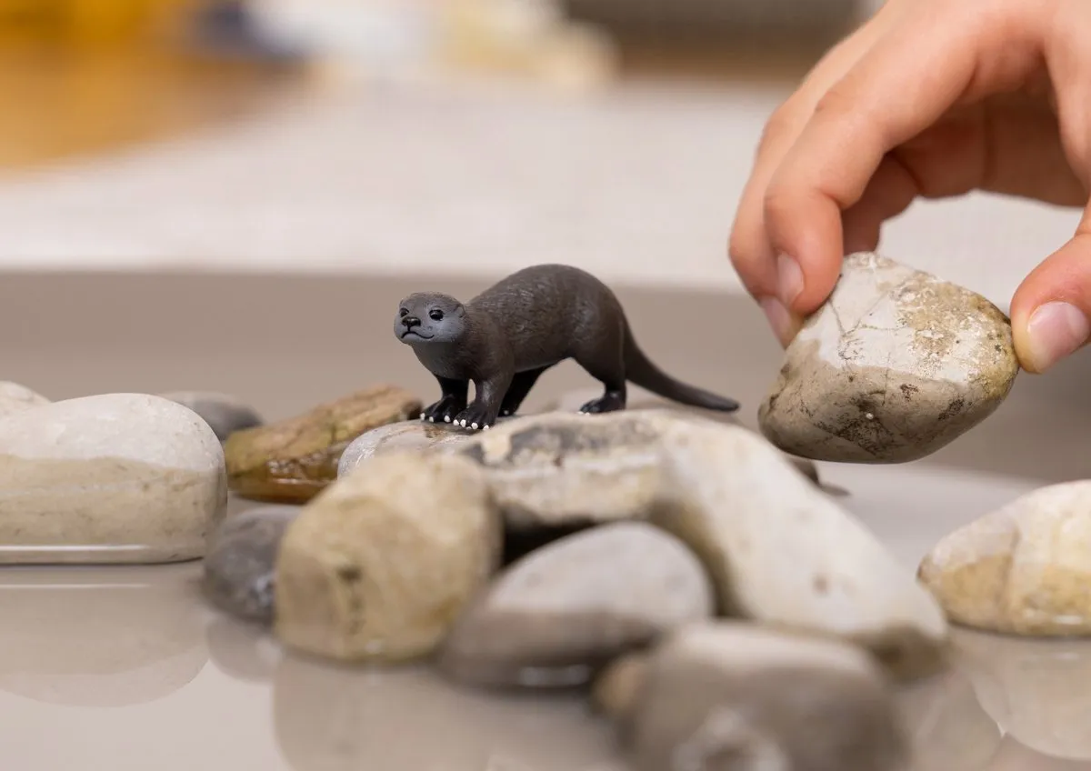 Schleich Otter 14865 - Speelgoedfiguur - Grijs