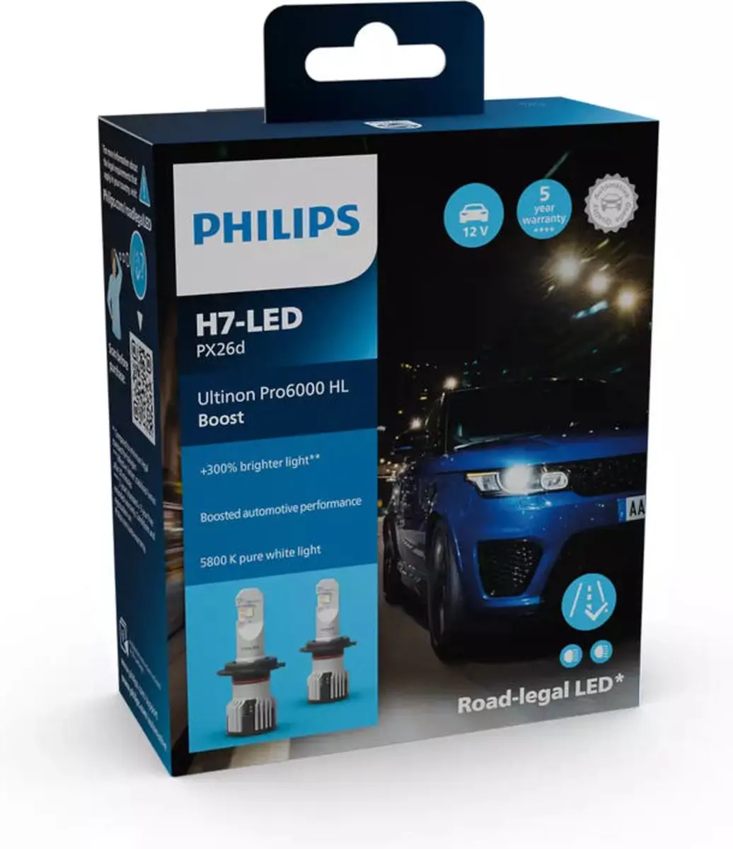 Philips Ultinon Pro6000 HL H7 LED Boost set 11972U60BX2