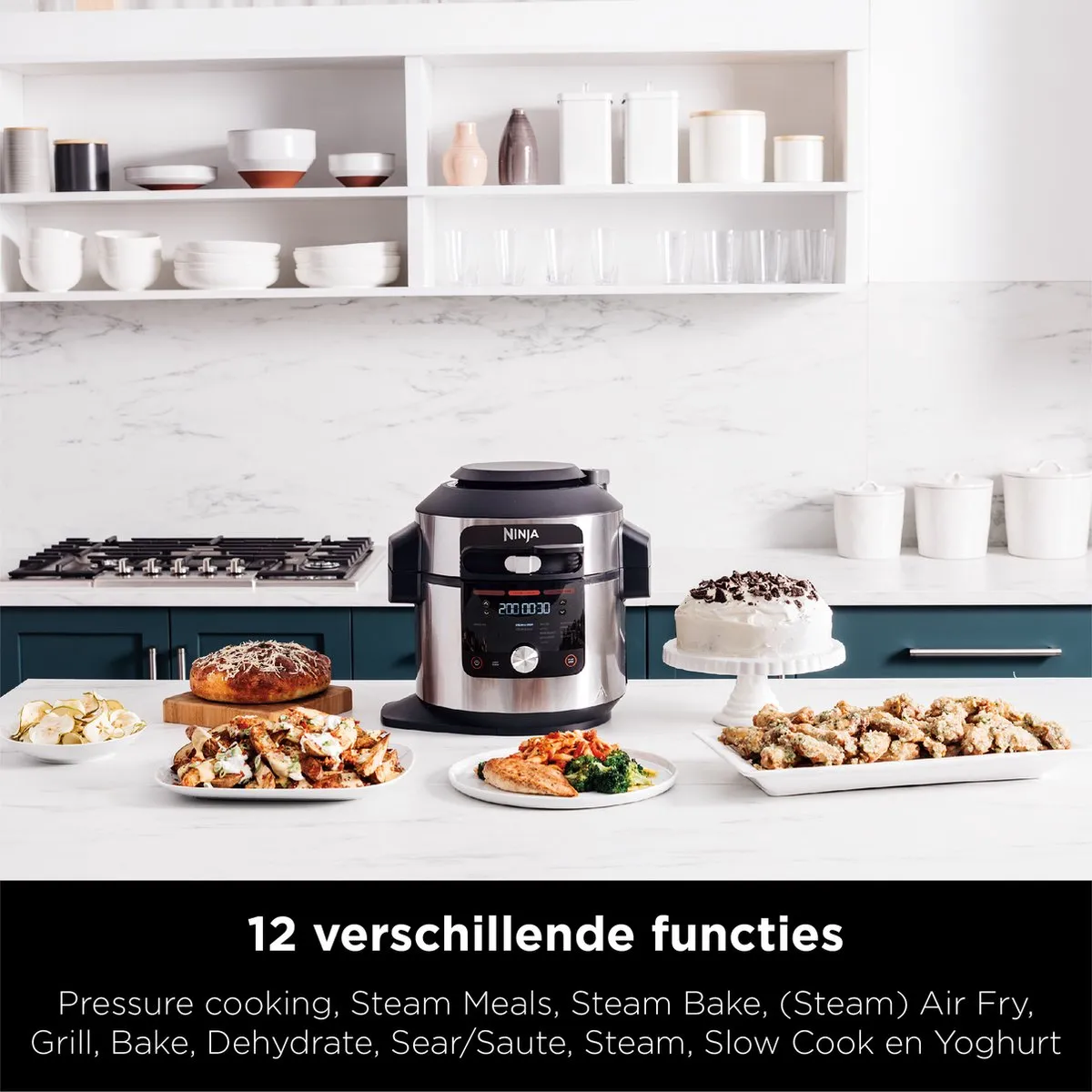 Ninja Foodi OL650EU Multicooker 7,5L - 12 Kookfuncties - Zilver/Zwart