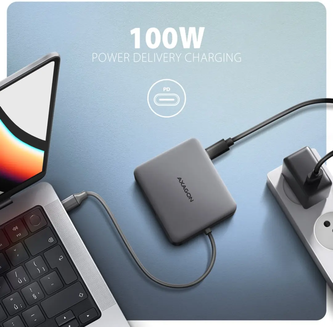Axagon HMC-5HL USB-hub 5 Poorten - HDMI & RJ45 5Gbps - Zilver - afbeelding 6 van 6