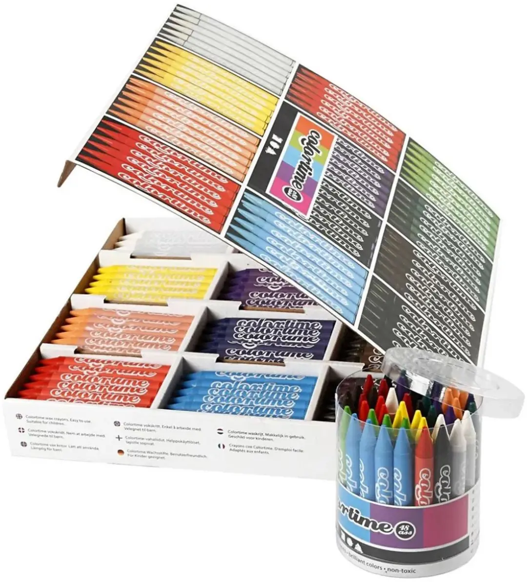 Colortime Kleurkrijt 11mm - 288 Stuks Meerkleurig