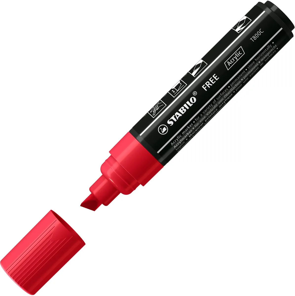 STABILO FREE T800C Acryl Marker Schuine Punt 4-10mm