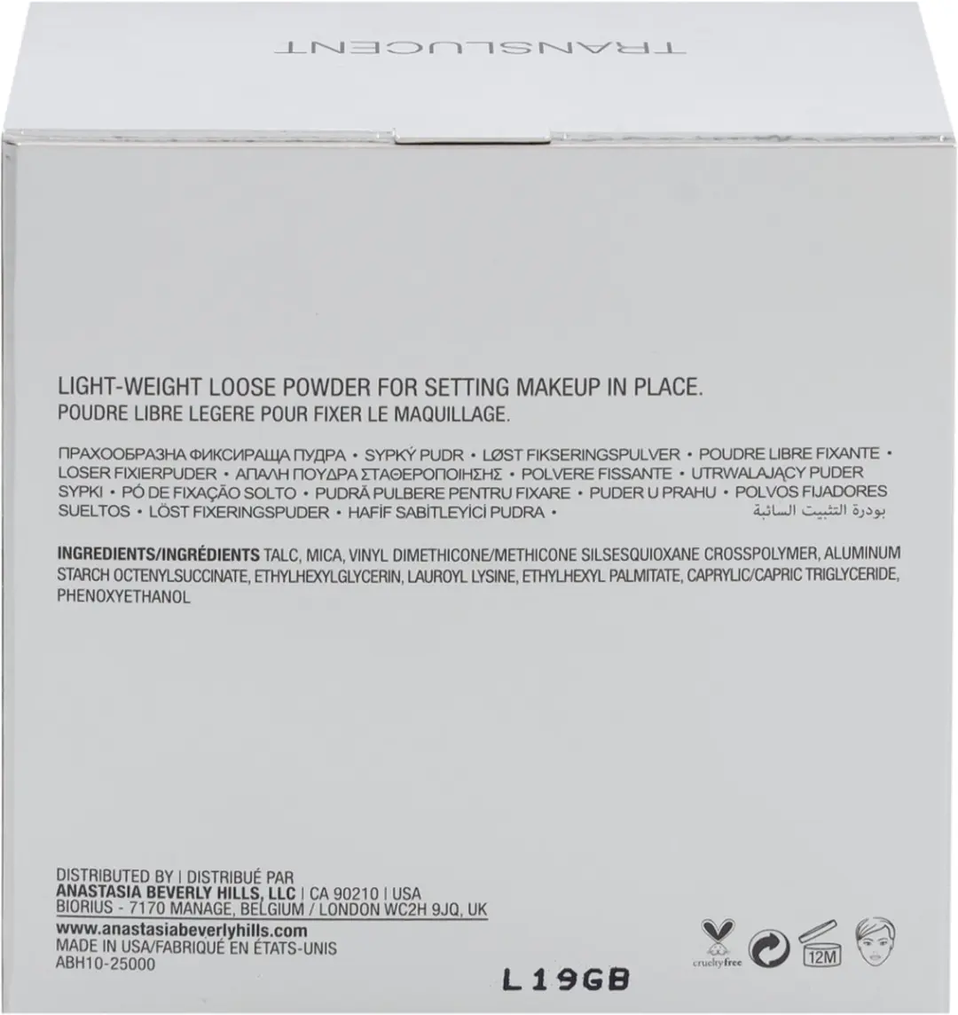 Anastasia Beverly Hills Loose Setting Powder Light Translucent 25g - afbeelding 6 van 6