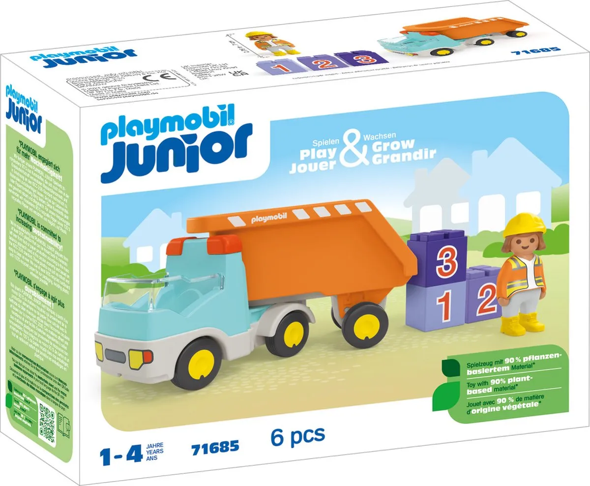 Playmobil Junior Kiepwagen 71685 - Multicolor