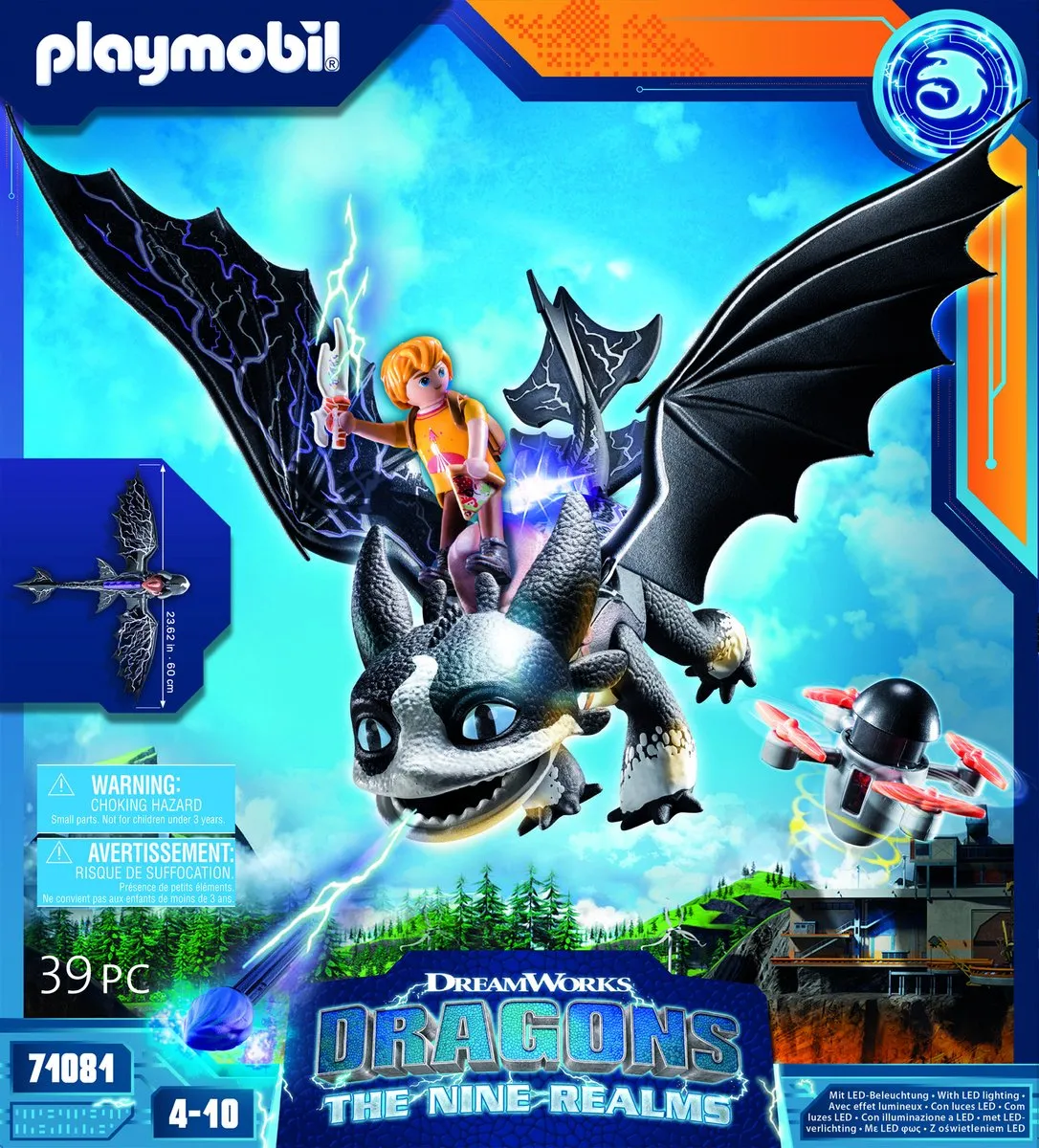 Playmobil Dragons: The Nine Realms Thunder & Tom 71081 - Multicolor