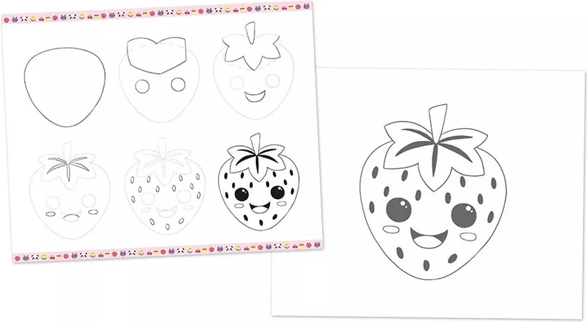Janod Step by Step Creatief Kawaii Tekenkit - 20 Modellen