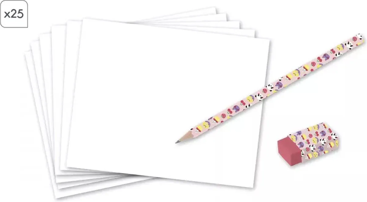 Janod Step by Step Creatief Kawaii Tekenkit - 20 Modellen