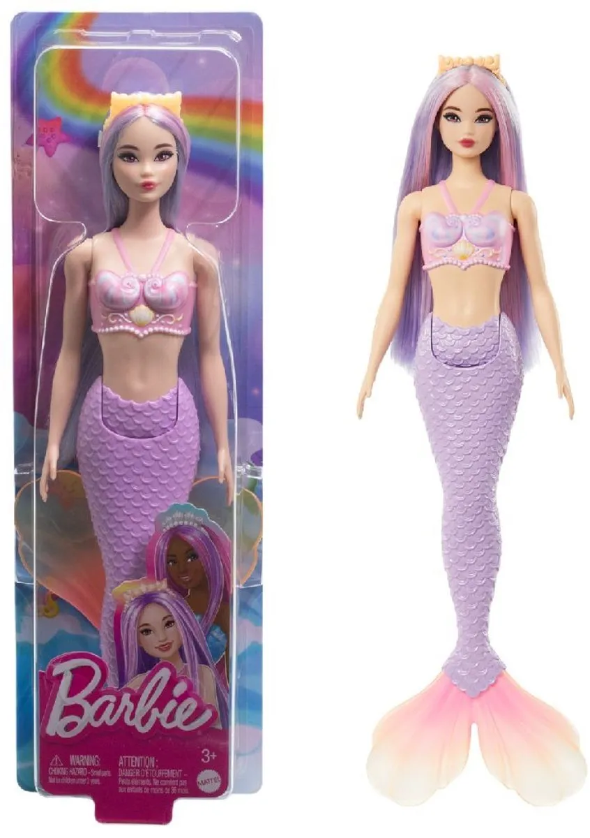 Barbie A Touch of Magic Zeemeermin Staart - Paars - HRR06 - afbeelding 6 van 6
