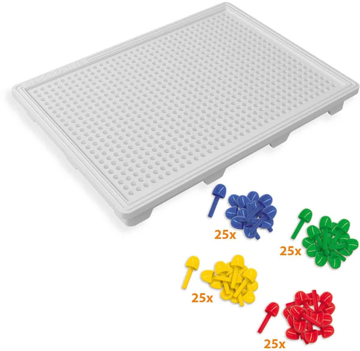 SES Creative Mozaïekbord Compact - 100 Pinnen - 4 Kleuren