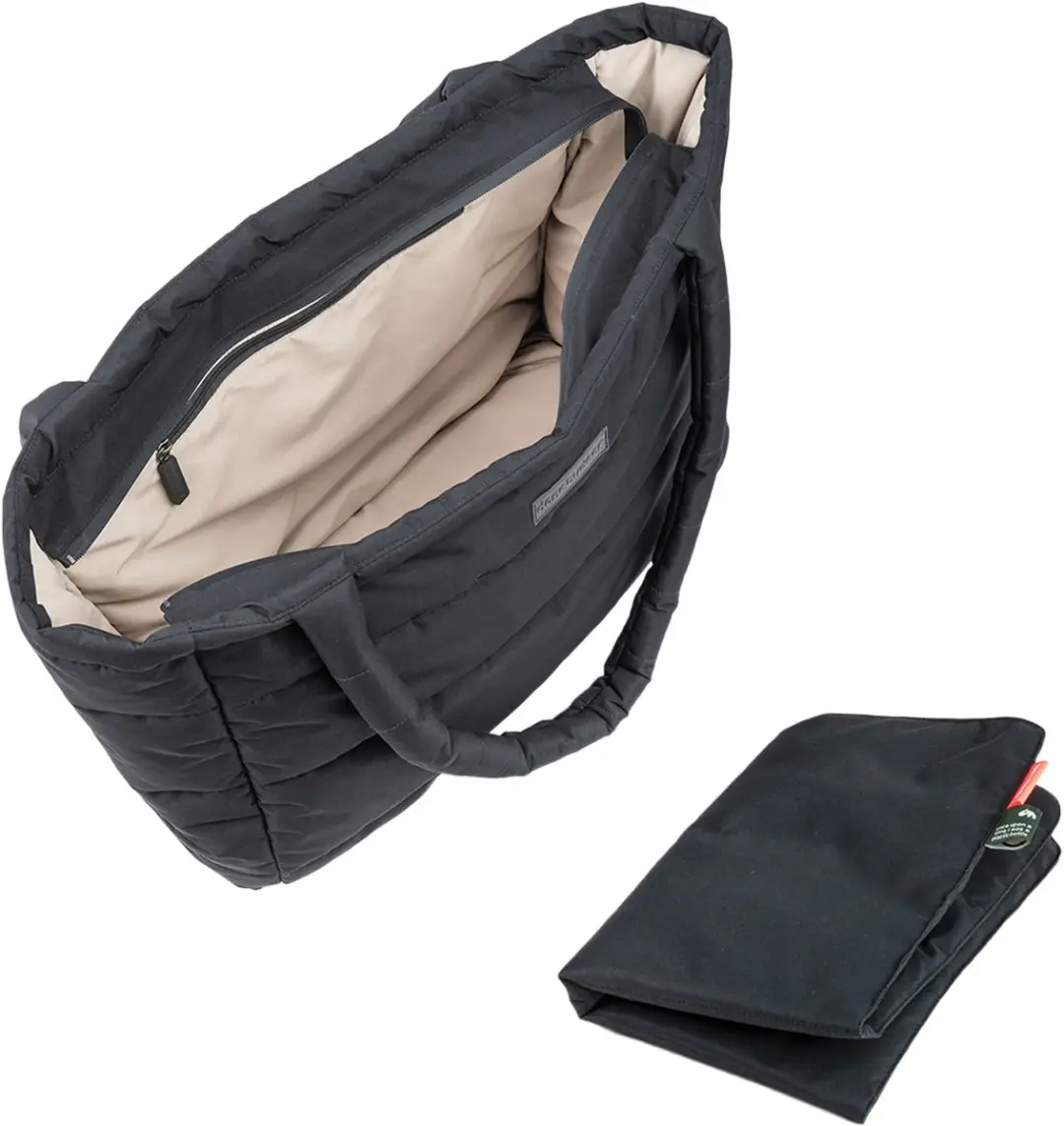 Done By Deer Quilted Changing Tote Bag Black