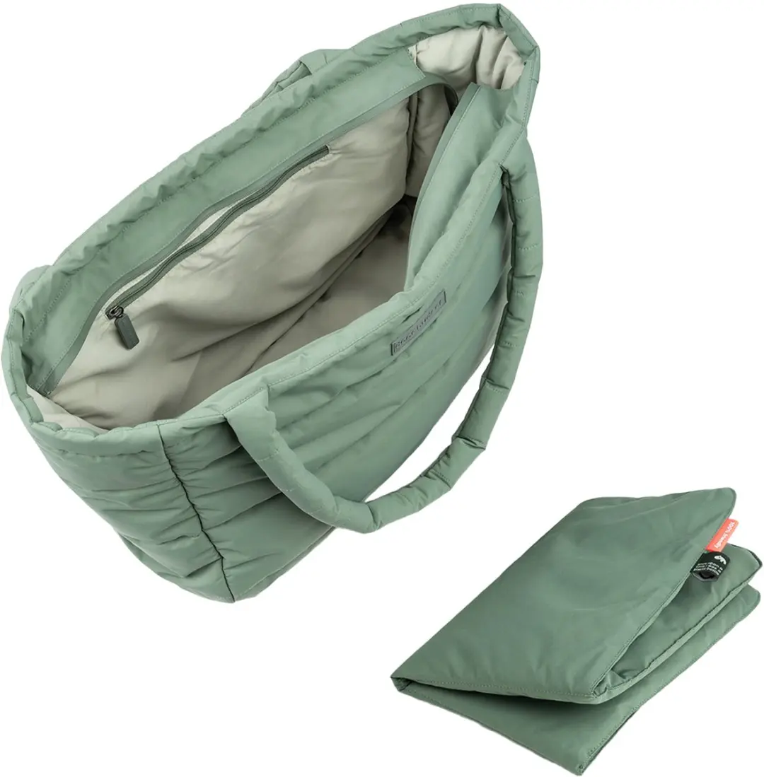 Done By Deer Quilted Changing Tote Bag Green