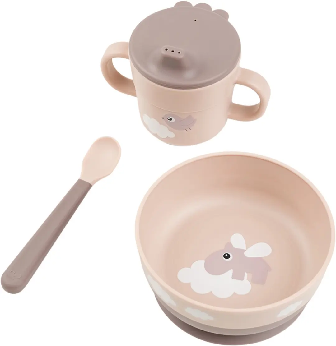 Done By Deer Foodie First Maaltijdset Roze Licht - 3-delig