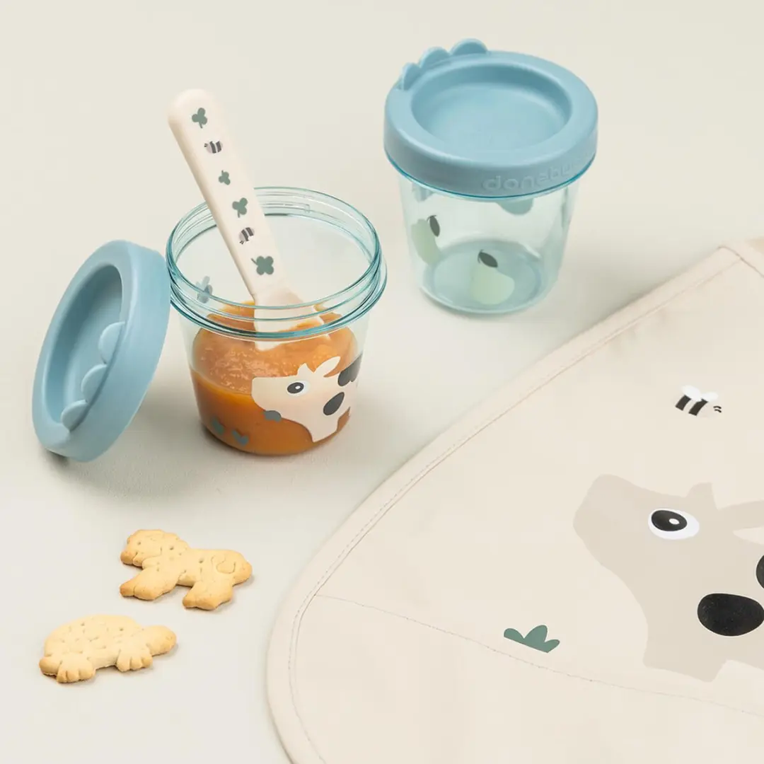 Done By Deer Tiny Farm Bewaarbakjes - 230ml - Blauw - afbeelding 4 van 5