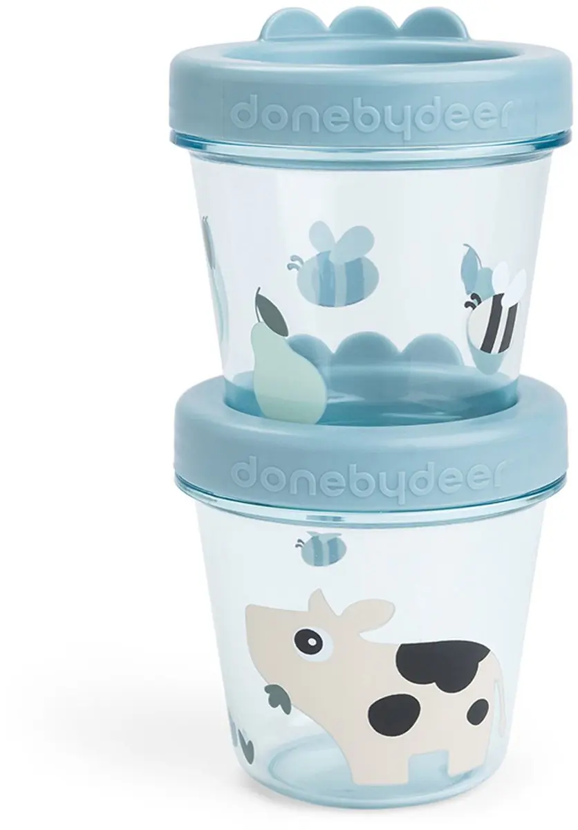 Done By Deer Tiny Farm Bewaarbakjes - 230ml - Blauw - afbeelding 5 van 5