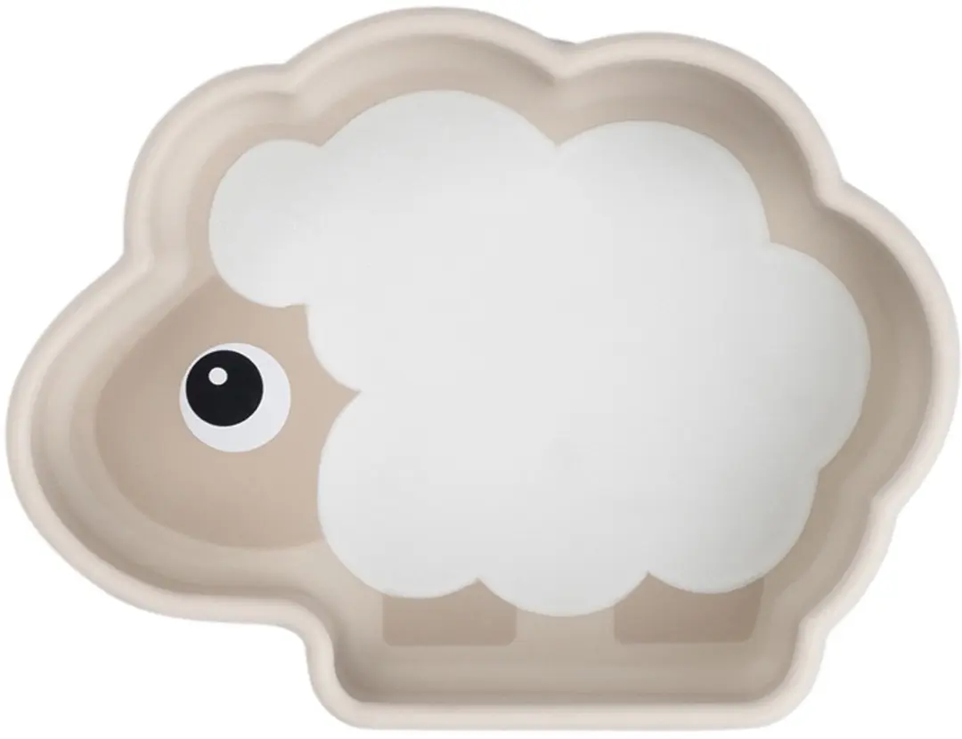 Done By Deer Stick & Stay Bord Tiny Farm - Silicone - Beige - afbeelding 2 van 6