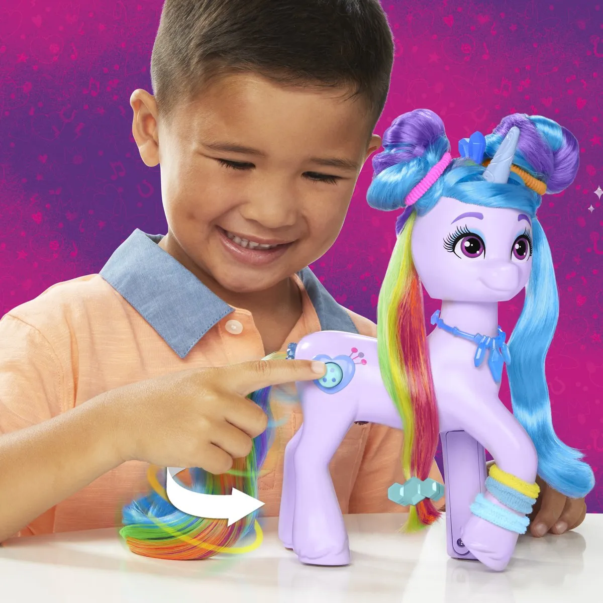 Hasbro My Little Pony Rainbow Styles Izzy Moonbow - Eenhoorn - Meerkleurig