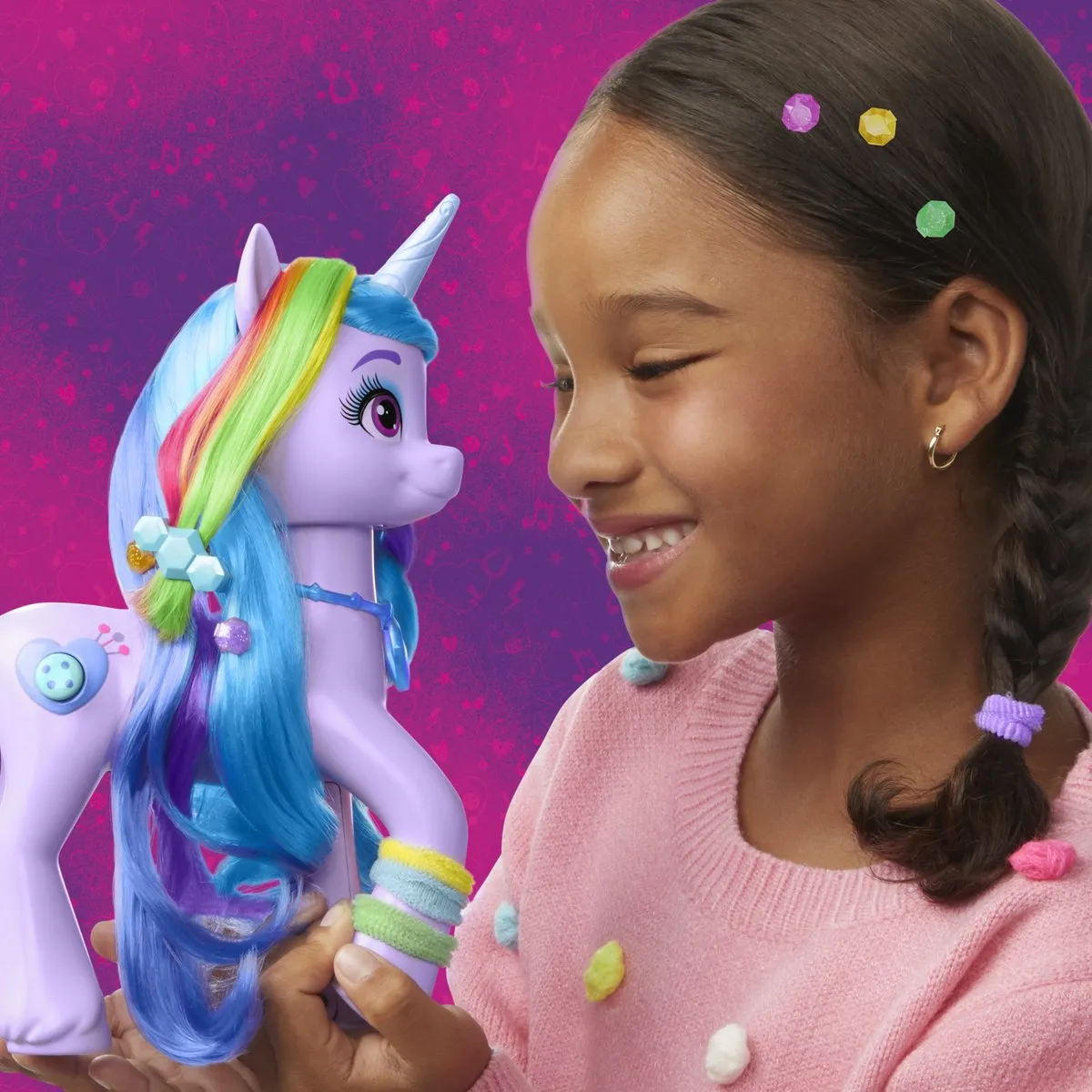 Hasbro My Little Pony Rainbow Styles Izzy Moonbow - Eenhoorn - Meerkleurig