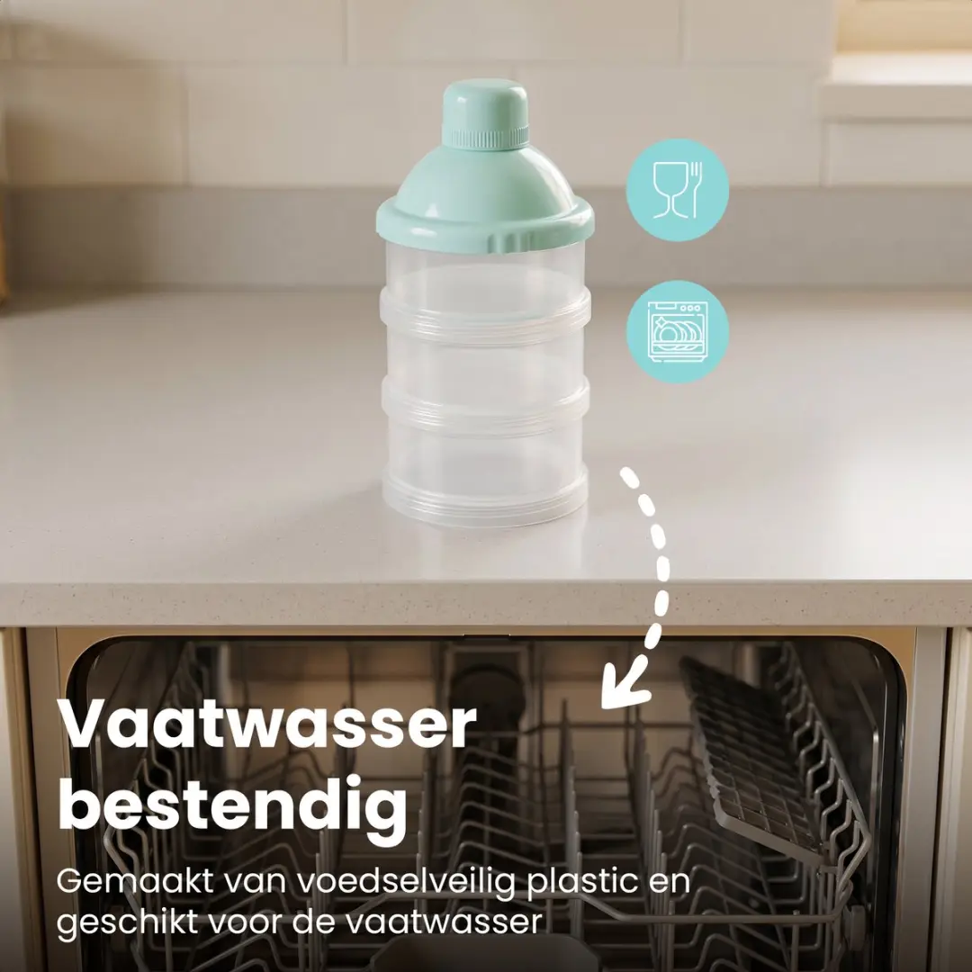 Dutsi Melkpoeder Bewaarbakjes 2 Stuks - Transparant
