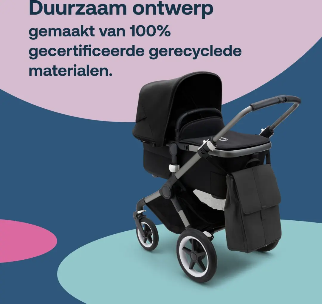 Bugaboo Luierrugzak Midnight Black - met Verschoonmat & Bekerhouder