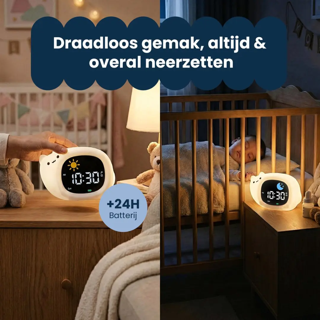 Dutsi Sleepy Luna Slaaptrainer Kat - Kinderwekker & Nachtlampje - Multicolor