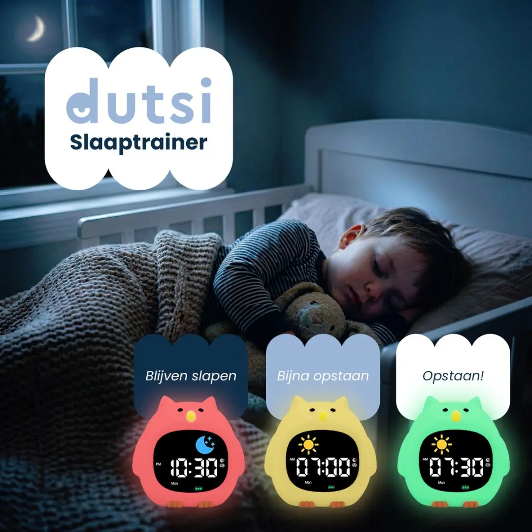 Dutsi Sleepy Luna Slaaptrainer Uil - Kinderwekker & Nachtlampje