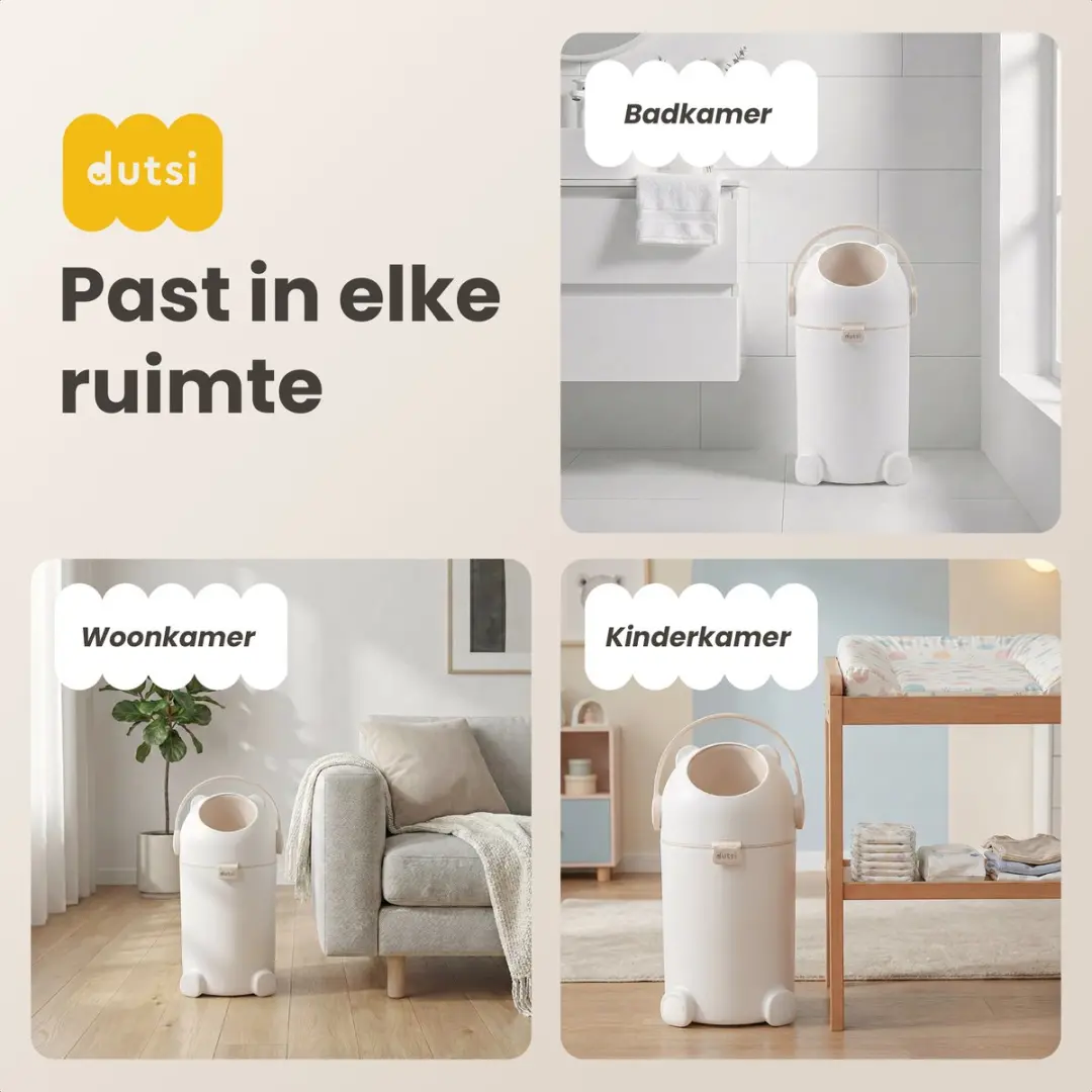 Dutsi Luieremmer PLUS 20L - 40 Zakjes - Beige/Taupe
