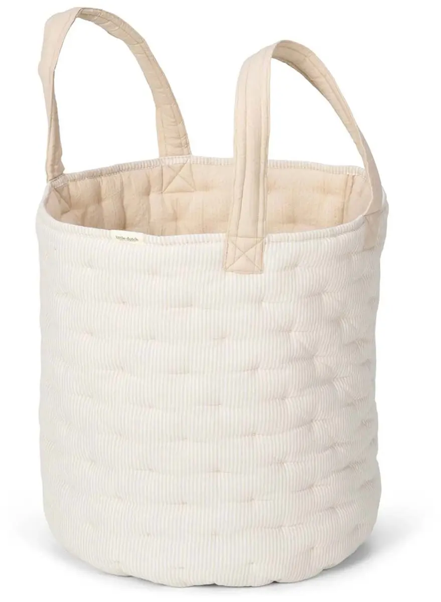 Little Dutch Pure Opbergmand Groot - Soft Beige Streep - afbeelding 5 van 6