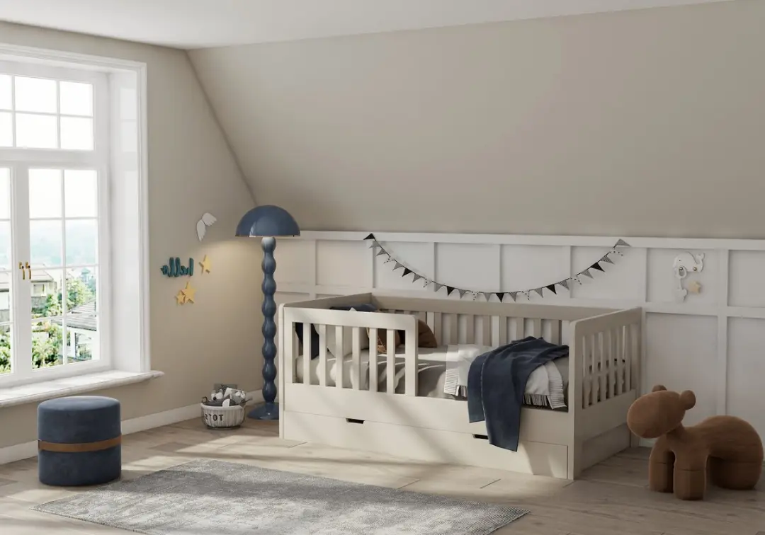 Born Lucky ® Peuterbed Met Lade Joan 70 x 140 cm Clay