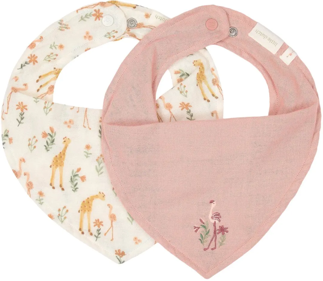 Little Dutch Blooming Safari Bandana - Roze - 2 Stuks - afbeelding 2 van 2